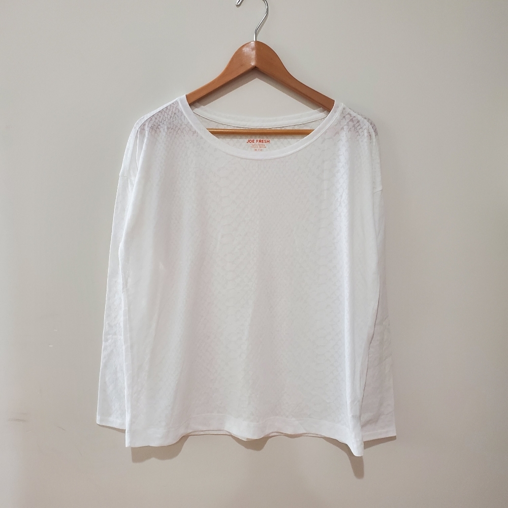 BNWOT Joe fresh white long sleeve tee tshirt size xs